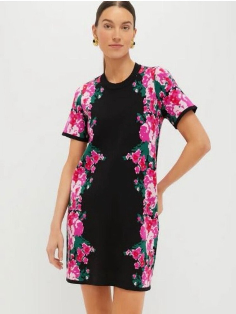 Tuckernuck Climbing Roses Marie Knit Jacquard Mini Dress - Picture 1 of 13